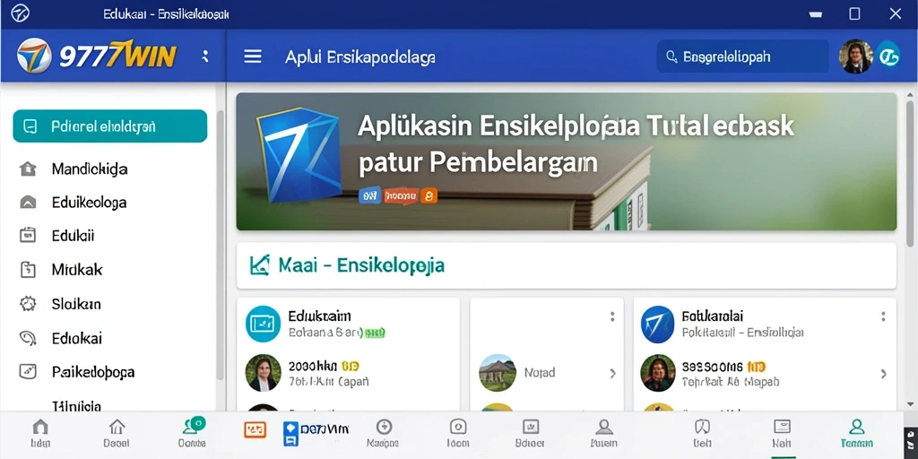 Tampilan antarmuka aplikasi 9777WIN yang menarik dan informatif.