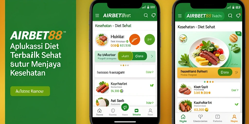 Antarmuka aplikasi Diet Sehat AIRBET88 yang intuitif.