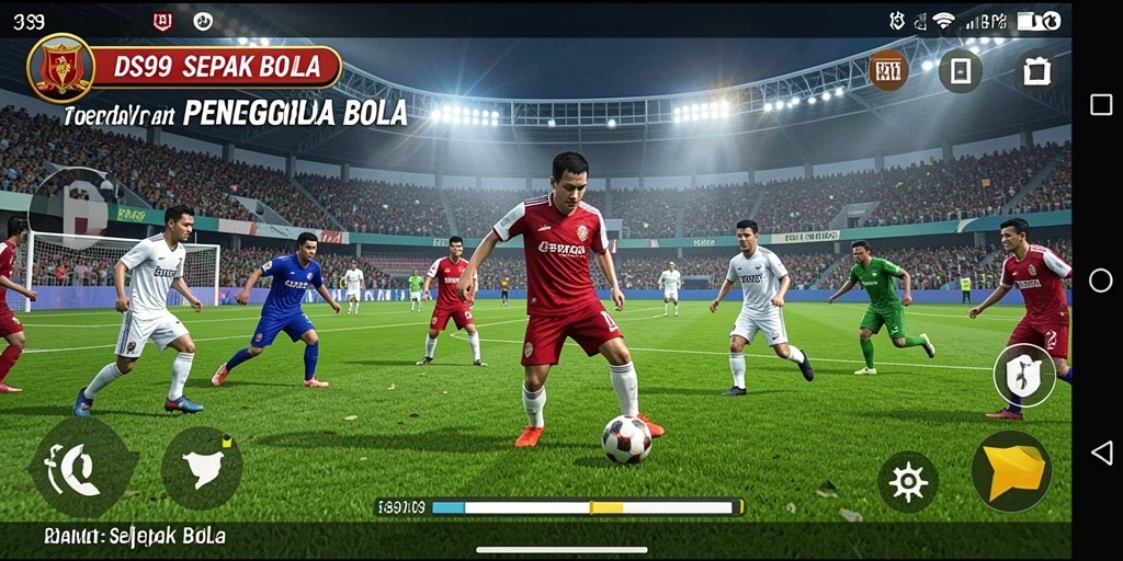 Tampilan antarmuka game Sepak Bola yang intuitif dan menarik.