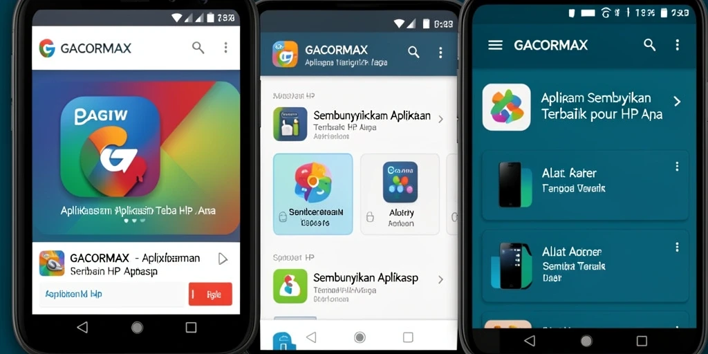 Antarmuka utama GACORMAX yang simpel dan efektif untuk Sembunyikan Aplikasi.