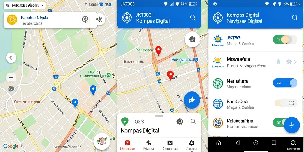 Tampilan antarmuka JKT303 yang sederhana dan informatif.