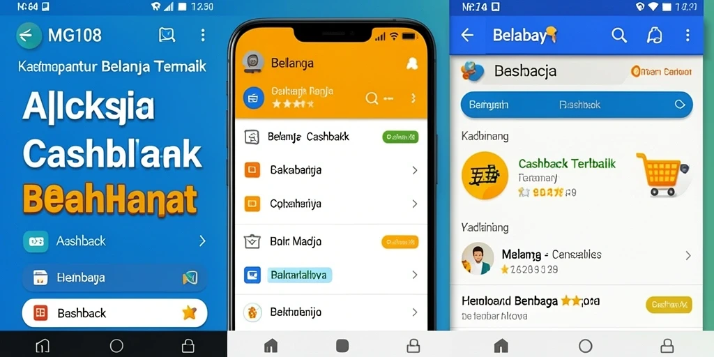 Antarmuka MG108 yang memudahkan pengguna menemukan cashback.
