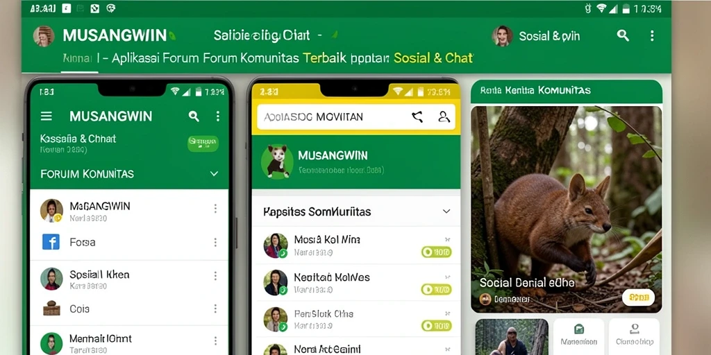 Antarmuka MUSANGWIN yang menarik dan interaktif untuk Forum Komunitas.
