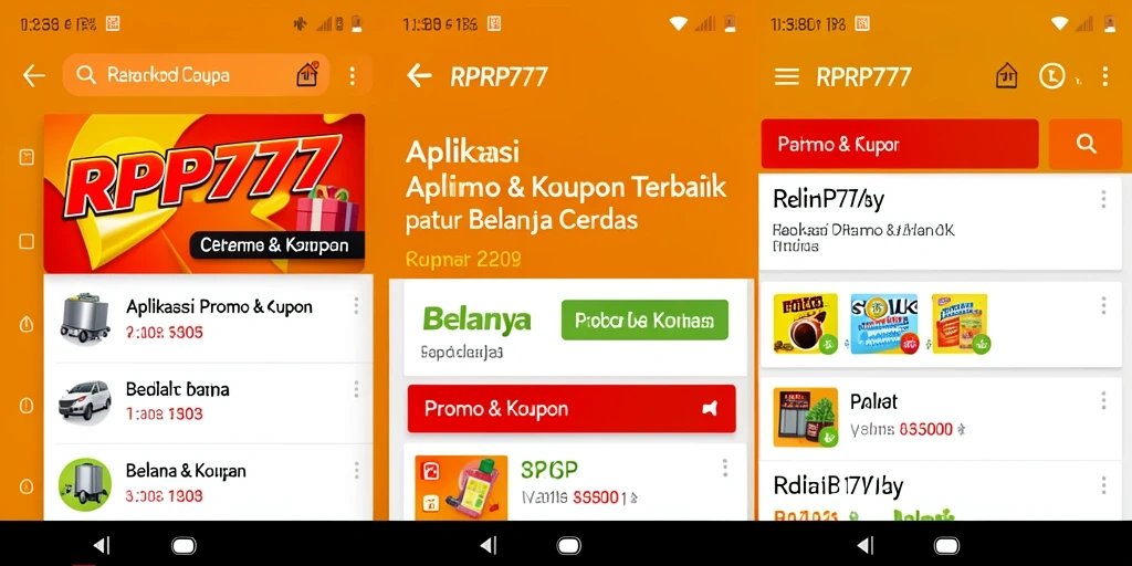 Tampilan antarmuka RPRP777 menampilkan berbagai kupon dan promo menarik