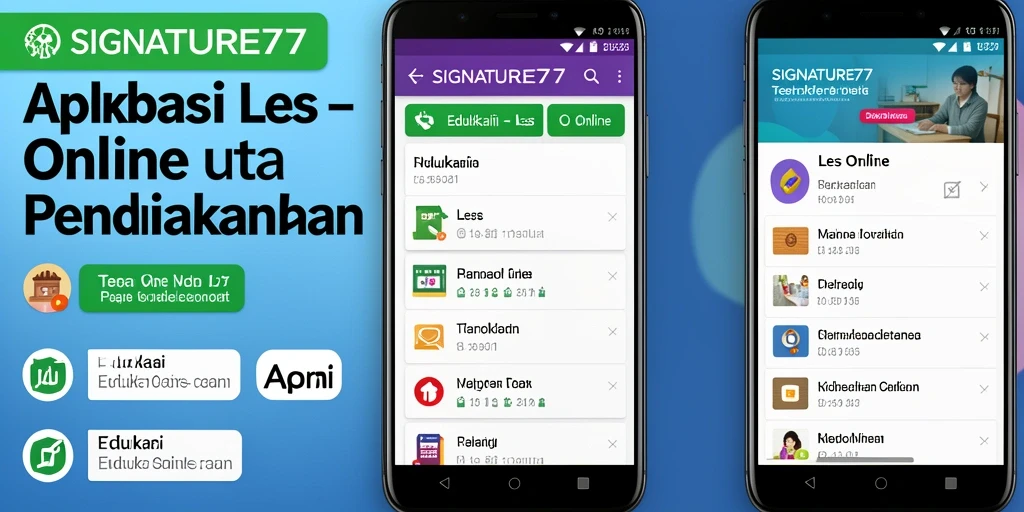 Tampilan antarmuka SIGNATURE77 yang user-friendly dan menarik.